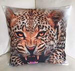 Throw Pillow Cover Leopard Digital Print 17" X 17" - Sofa Cushion Pillow Case