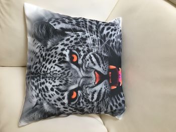 Throw Pillow Cover Leopard black&White Digital Print 17" X 17" - Sofa Cushion Pillow Case
