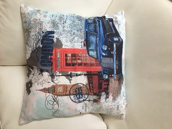 Throw Pillow Cover London Taxi Digital Print 17" X 17" - Sofa Cushion Pillow Case