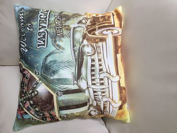 Throw Pillow Cover Las Vegas Digital Print 17" X 17" - Sofa Cushion Pillow Case
