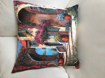 Throw Pillow Cover Italian Village Digital Print 17" X 17" - Sofa Cushion Pillow Case