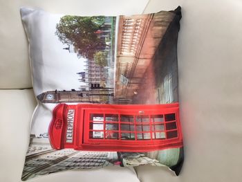 Throw Pillow Cover London Phone Booth Digital Print 17" X 17" - Sofa Cushion Pillow Case