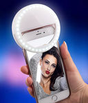 36 LED Selfie Ring Light Supplementary Lighting - Night Selfie Enhancing for Smartphones - USB Rechargeable - Clip On -2pc Set