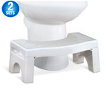 2 Squat N Drop Portable Folding Squatting Bathroom Toilet Potty Stool Step  7 - Convenient and Compact Space Saving – Great for Travel - Fits all toilets, Folds for easy storage, Use in any Bathroom