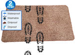2pc - Magic Super Absorbent Cleaning Fast Drying Step Mat - Non Slip Washable Doormat - 18 x 28