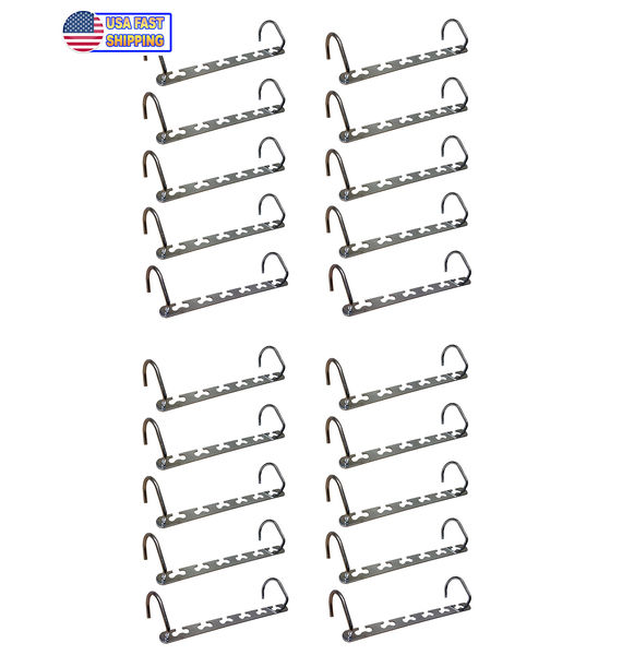 Metal Cascading Space Saving Closet Hangers  - 360 Swivel Action -  Maximize Closet Space & Organize -20pc Set