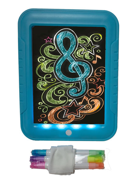 Kids Light Up LED Drawing Painting Board - Glow In The Dark Doodle Pad - Draw, Sketch, Create, Doodle, Art, Write, Learning Tablet