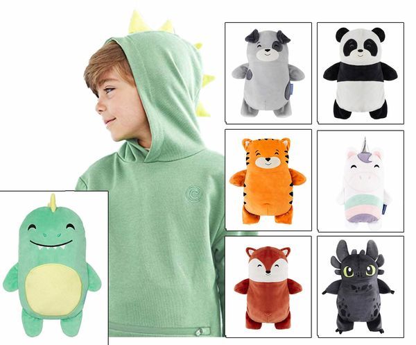 Kids Huggable Plush Pet Hoodie - The 2 in 1 Soft Plush Magical Pet Stuffed Animal Fleece Sweatshirt for Kids
