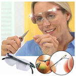 LED Magnifying Glasses w/ 1.6X Magnification - Bright Lighted Eyeglass Lights, USB Rechargeable, Lightweight & Durable - LED Eyewear Enhances Your Vision for Reading, DIY, Crafts & Detailed Work
