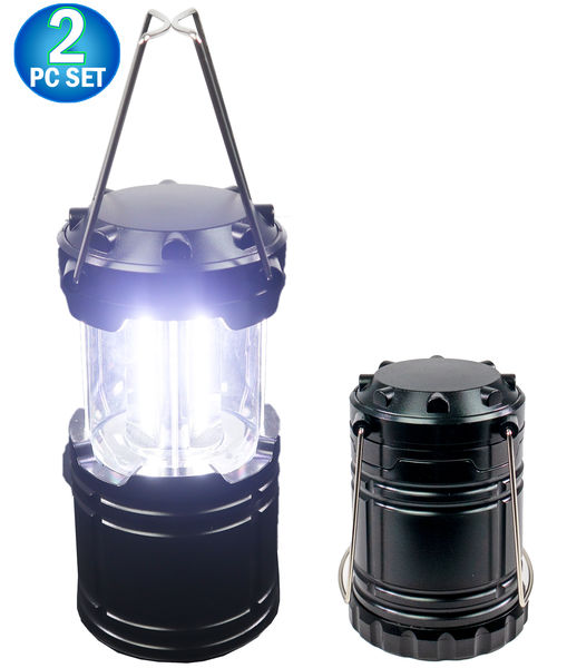 2 Portable Collapsible Outdoor COB Camping Lantern  - Military Tough  Light LED COB Tactical Lantern - Ultra Bright & Portable -  For Hiking Camping Home Power Outages or Other Emergencies - NEW