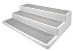 Non Slip 3 Tier Spice Rack Step Shelf Organizer - White - For Kitchen, Refrigerator, Pantry, Cabinet, Cupboards, Countertops & More