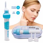 Ear Wax Vacuum Removal Deluxe Kit - Easiest Ear Cleaner & Ear Wax Removal Tool - Soft Silicone, Automatic Earwax Remover