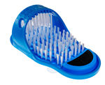Shower Foot Scrubber Cleaner Sandal - Non Slip Suction Cup - Bath Shoe Shower Massager Scrubs & Brushes with Exfoliating Pumice Stone