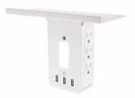 Wall Outlet Charging Tower Station Shelf - Surge Protector LED Night Light, 6 3 Prong Outlets + 3 Fast Charging USB - Electrical Socket Power Stand Holder - Space Saving