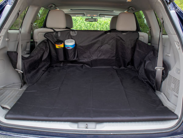 Pet Cargo Trunk Cover & Liner for Dogs - 72 x 41 Black, Waterproof Machine Washable with Bumper Flap Protection- for Large Cars, Trucks & SUVs - Large Size Universal Fit