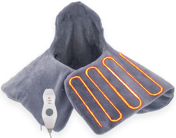 Electric Neck and Shoulder Heating Pad - Dry Or Moist Heat Therapy - Auto Shut Off for Safe Effective Therapeutic Pain Relief Tense Muscles and Stress