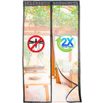 Magnetic Fiberglass Mesh Screen Door - Heavy-Duty Hands-Free Easy Walk Through Closure for Patio & Pets, Pet-Friendly & Keeps The Bugs Out, Fits Standard Doorways
