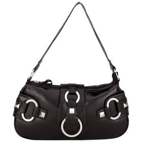 Gigi Chantal&trade; Small Black Handbag with Ring Flapgigi 
