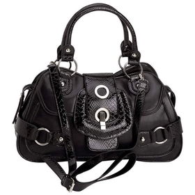 Gigi Chantal&trade; Large Black Purse with Croco Trimgigi 