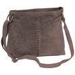 Maxam&reg; Genuine Suede Leather Shoulder Bag (Burgundy)
