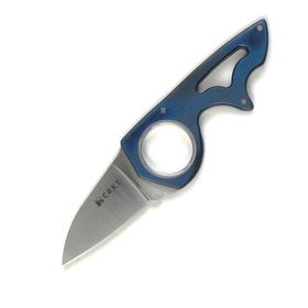 Renner Neckolas Neck Knife, Blue Micarta, Plain Bladerenner 
