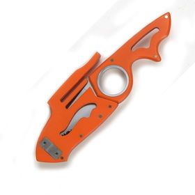 Renner Neckolas Neck Knife, Blunt Tip, Orange Micarta Handlerenner 