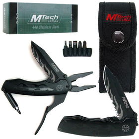 Utility Pocket Knife with Pliers and Bits - 4.5 inchesutility 