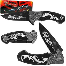 Dragon Fantasy Pocket Knife Folder Aluminum Handle 4.5 Inchdragon 