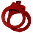 Steel Chain Handcuff, Red