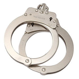 Oversized Steel Chain Handcuff, Nickeloversized 