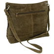 Maxam&reg; Genuine Suede Leather Shoulder Bag (Brown)