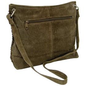 Maxam&reg; Genuine Suede Leather Shoulder Bag (Brown)maxamreg 
