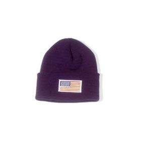 Knit Hat with USA Flag Patch Case Pack 36knit 