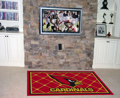 Arizona Cardinals Rug 4x6 46""x72""arizona 