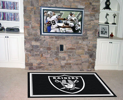 Oakland Raiders Rug 5x8 60""x92""oakland 