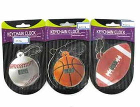 Keychain Sports Clock Case Pack 48keychain 