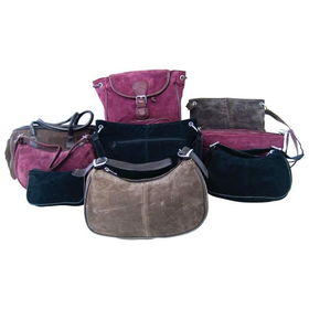 9pc Stuffed Genuine Suede Leather Purse Display Setstuffed 