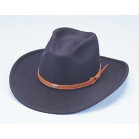 Black Wool Felt Crushable Cowboy Hat Case Pack 6black 