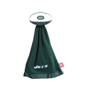 New York Jets Plush NFL Football with Attached Security Blanketyork 