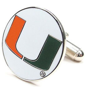 Miami Hurricanes NCAA Logo'd Executive Cufflinks w/ Jewelry Boxmiami 
