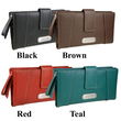 Women's Tab Clutch Leather Checkbook Wallet