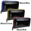 Women's Zip Clutch Patent Leather Checkbook Wallet