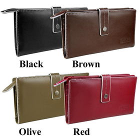 Women's Tab Clutch Leather Checkbook Walletwomens 