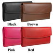 Women's Classic Clutch Leather Checkbook Wallet