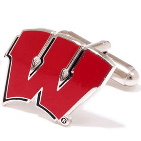 Wisconsin Badgers NCAA Logo'd Executive Cufflinks w/ Jewelry Boxwisconsin 