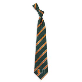 Miami Hurricanes NCAA Woven 1 Mens Tie (100% Polyester)miami 