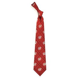 Wisconsin Badgers NCAA Woven Poly 2 Mens Tiewisconsin 