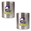 Minnesota Vikings NFL 2pc Stainless Steel Can Holder Set- Helmet Logo