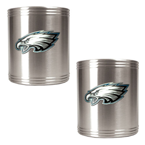 Philadelphia Eagles NFL 2pc Stainless Steel Can Holder Set- Primary Logophiladelphia 