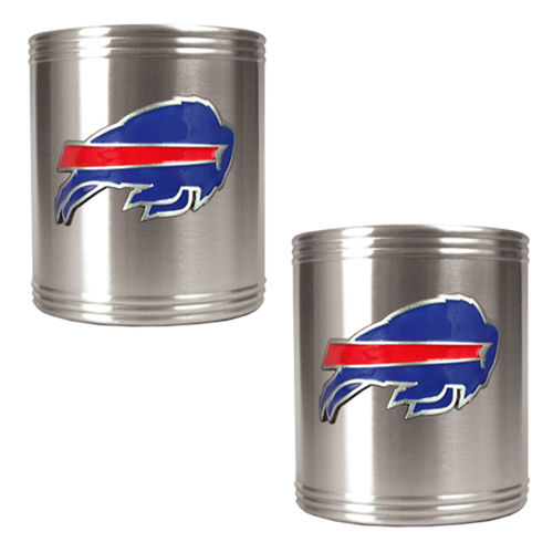 Buffalo Bills NFL 2pc Stainless Steel Can Holder Set- Primary Logo